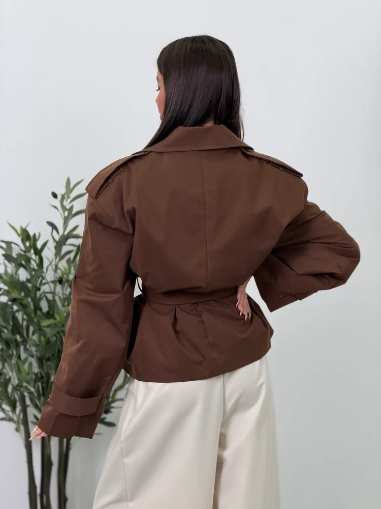 Adinda kort trenchcoat