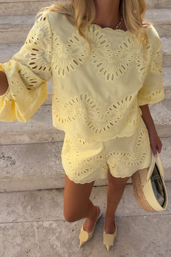 Aishaneke Eyelet Co-Ord Set
