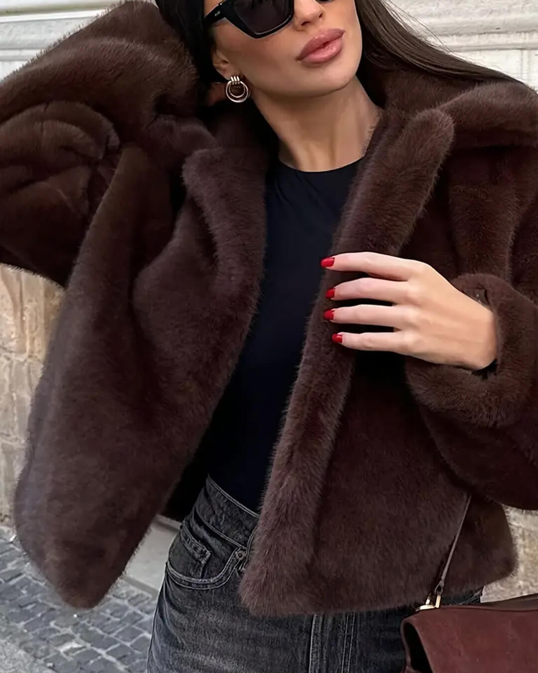 Alexandra jacka i fuskpäls