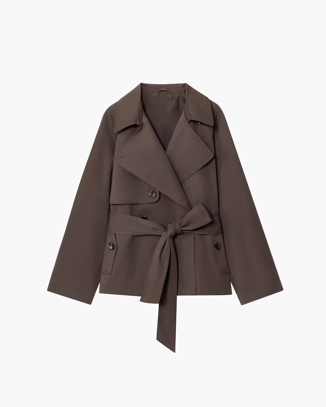 Alianna kort trenchcoat med skärp
