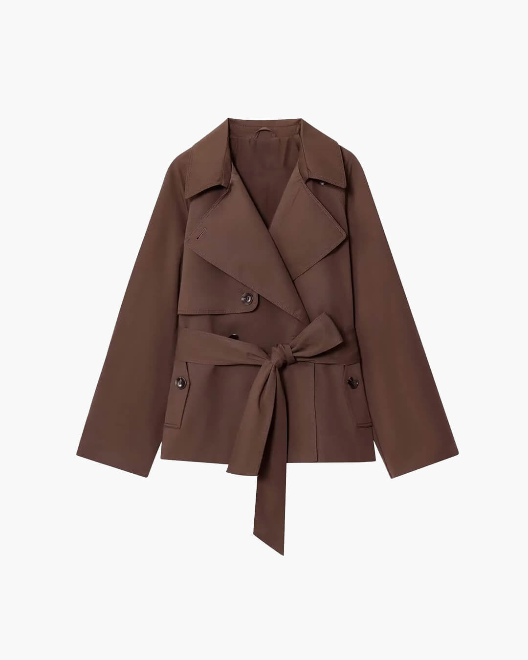 Alianna kort trenchcoat med skärp