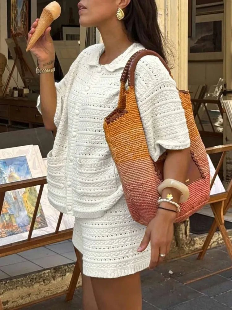 Amaia stickat tvådelat sommarset