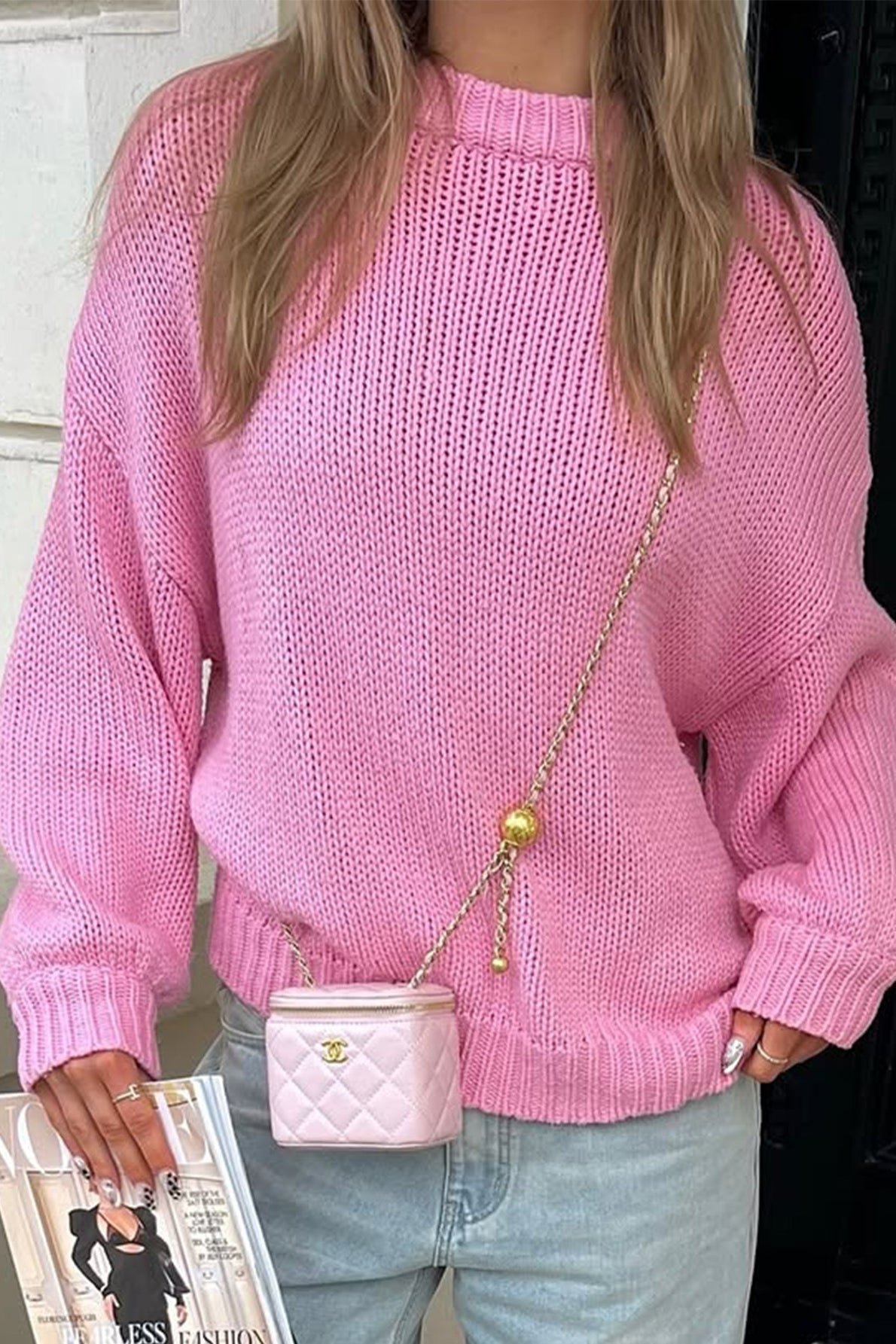 Amanda rundhalsad lager-på-lager-tröja