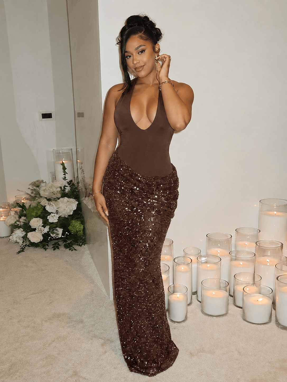 Amelia Criss-Cross Draped Maxi Dress