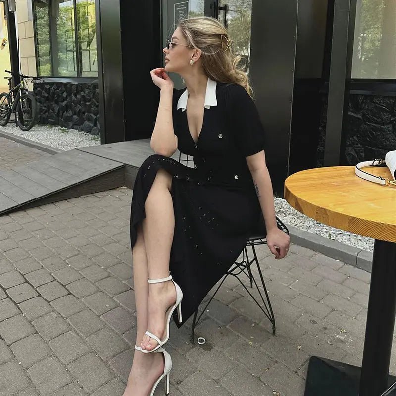 Amelia stickad klänning