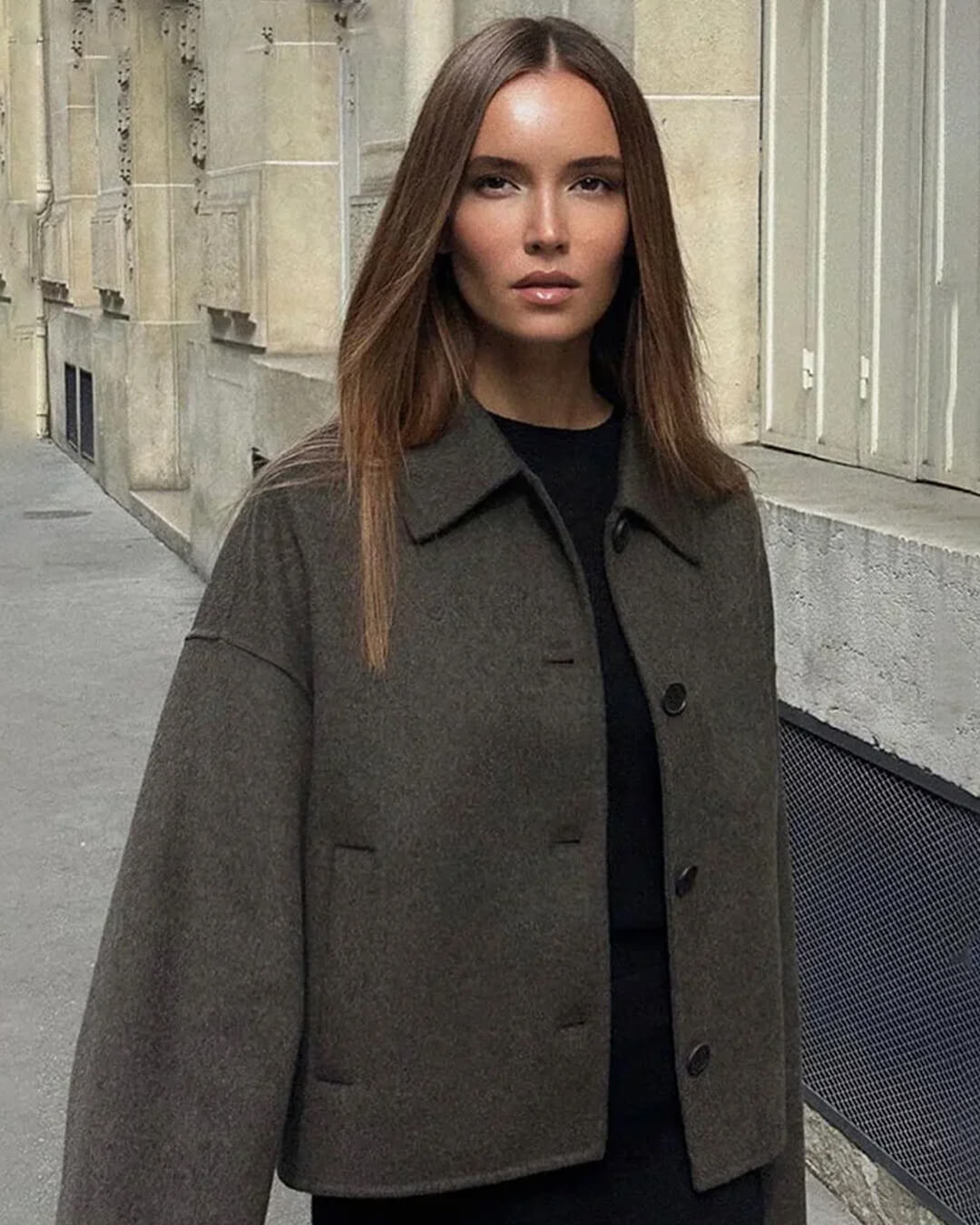 Angelina kort jacka med knappar