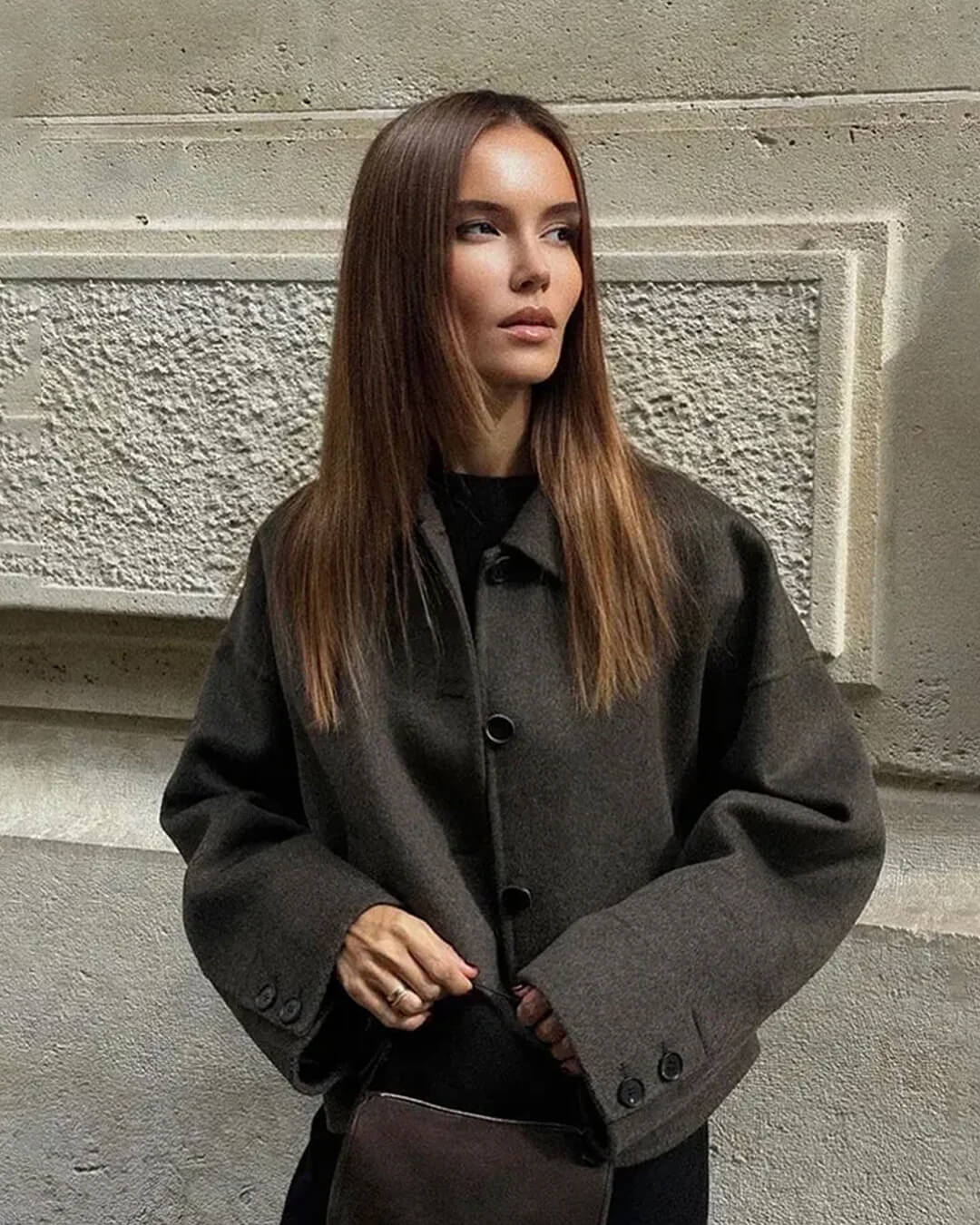 Angelina kort jacka med knappar