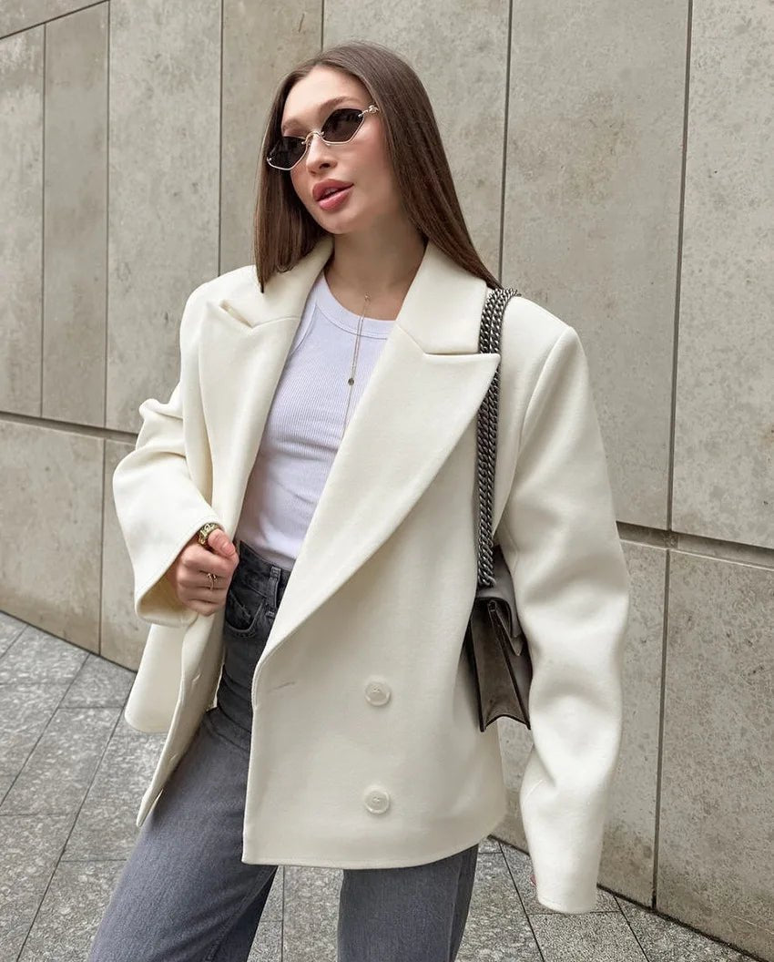 Angeline avslappnad kavajkappa
