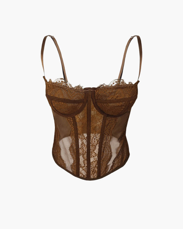 Antonia Strap Lace Corset Top