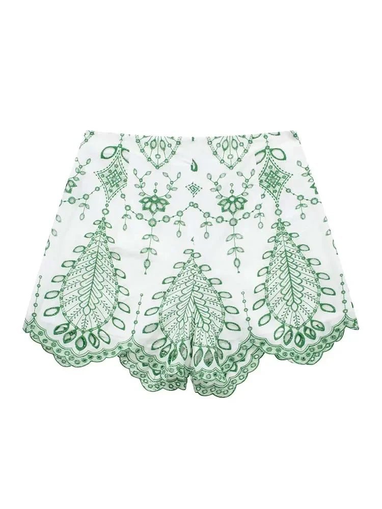 Aoife broderat shortsset