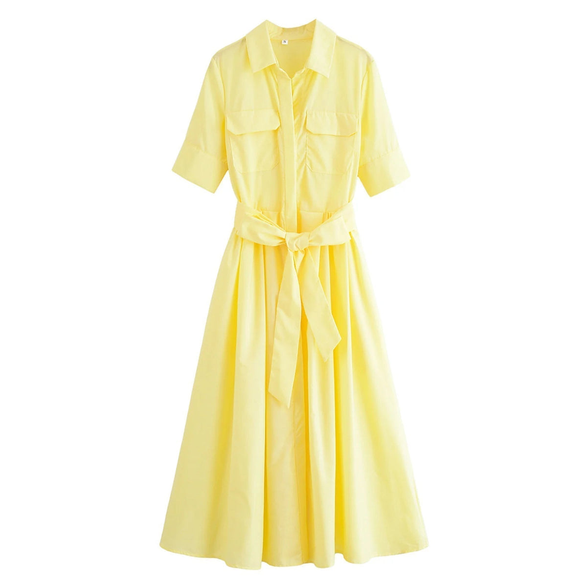 Ariane skjortklänning i midilängd med skärp