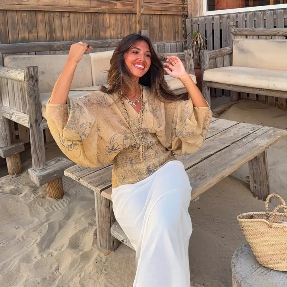 Beatrice Tie Dye V-Neck Blouse