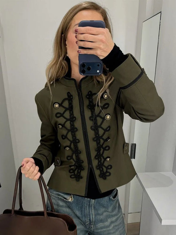 Becky-jacka med repknutsspänne i Napoleonmodell