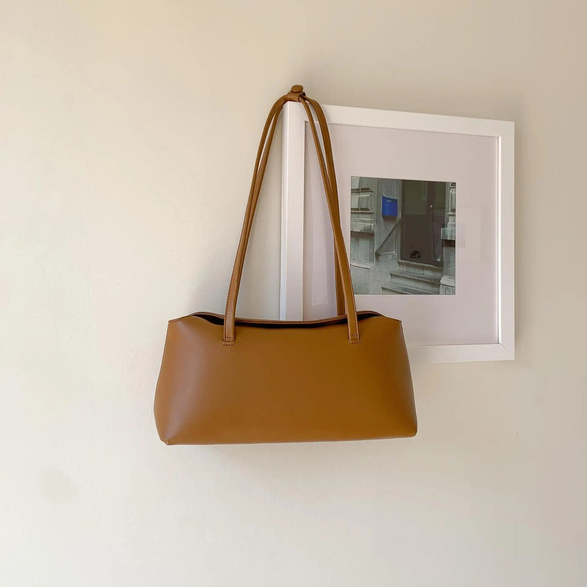 Bianca vadderad tote-axelväska