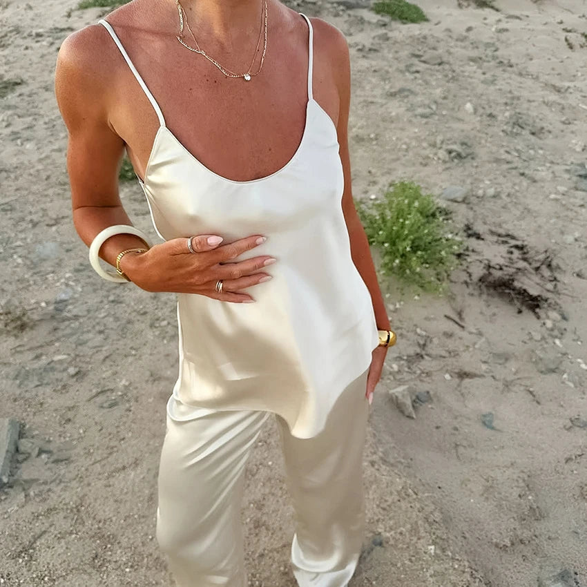 Bianca tvådelat set i satin