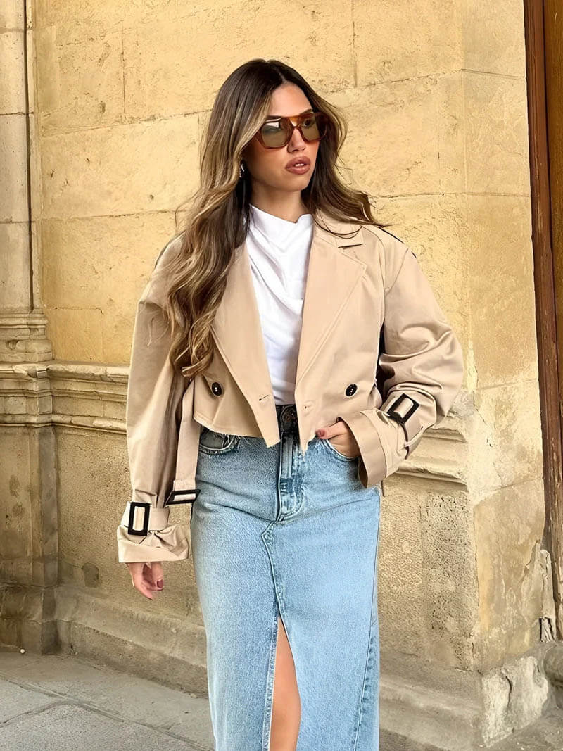 Blairs korta trenchcoat