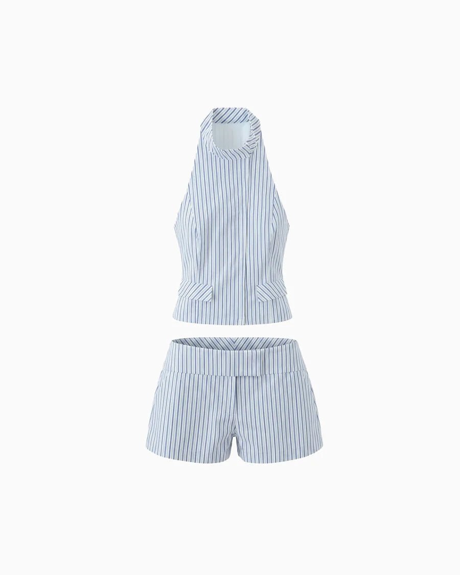 Briana randigt set med minikjol