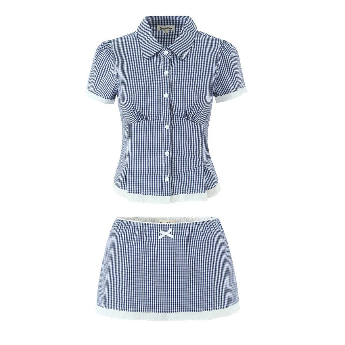 Briannas korta set med figurnära shorts och kjol