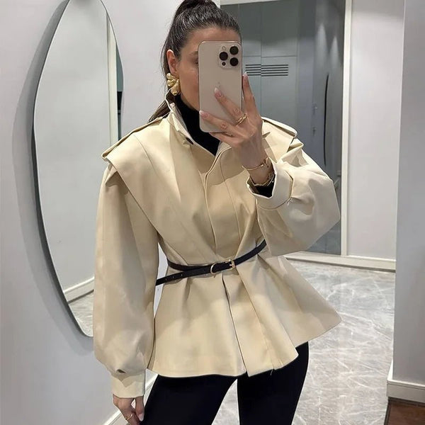 Camille Belted Short Trench Coat