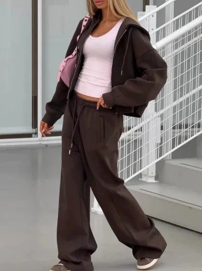 Cecilia oversized huvtröja och byxor, 2-delat set