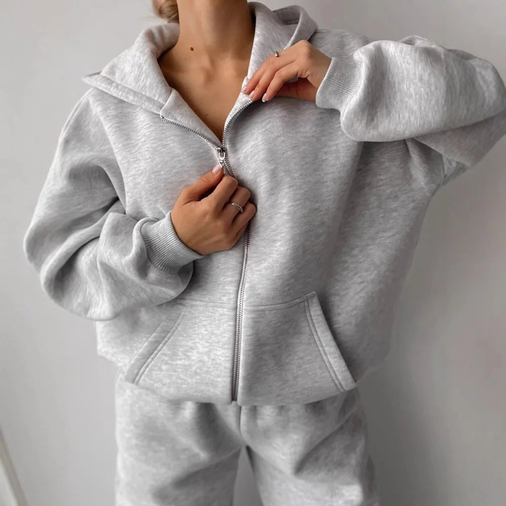 Cecilia oversized huvtröja och byxor, 2-delat set