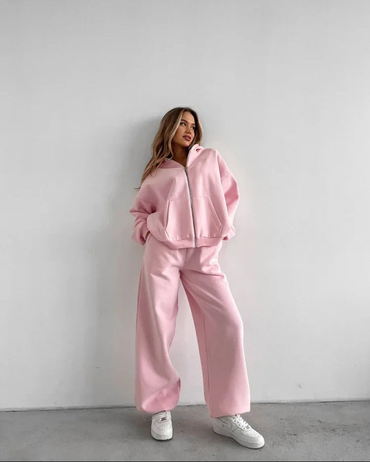 Cecilia oversized huvtröja och byxor, 2-delat set
