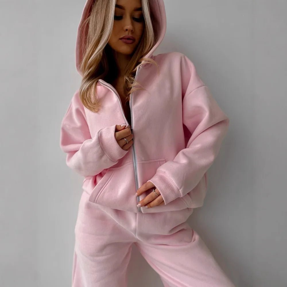 Cecilia oversized huvtröja och byxor, 2-delat set