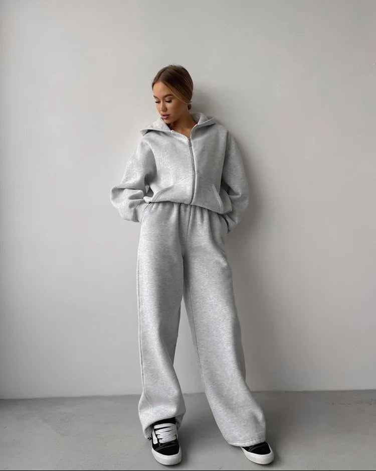 Cecilia oversized huvtröja och byxor, 2-delat set