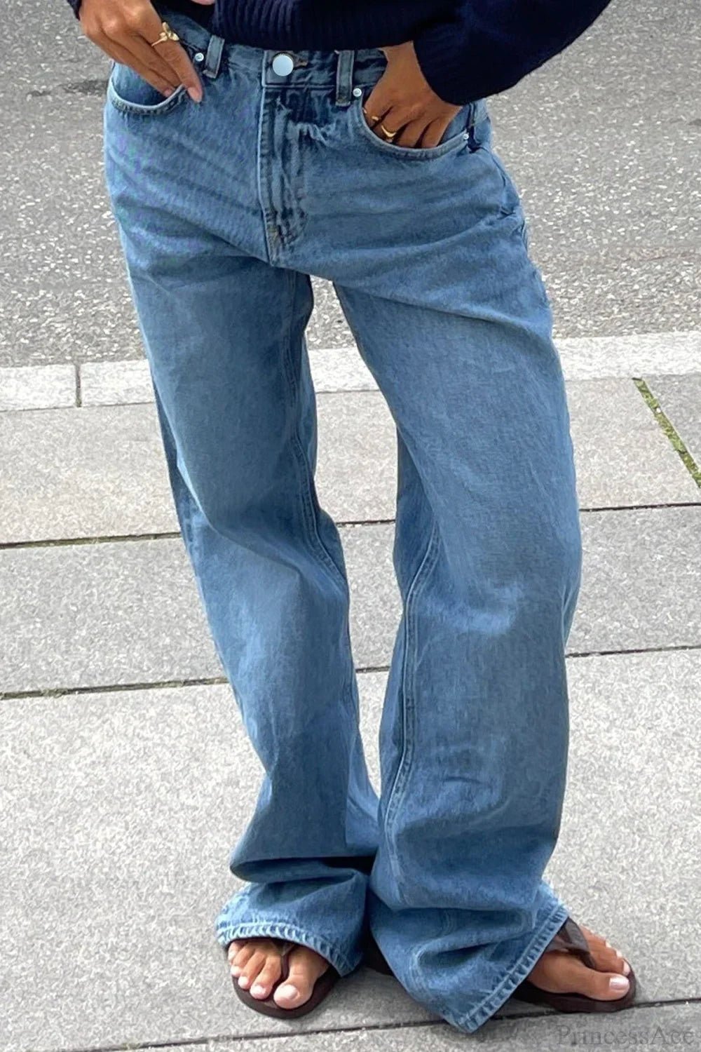Charlize jeans med stjärnmönster och färgblock