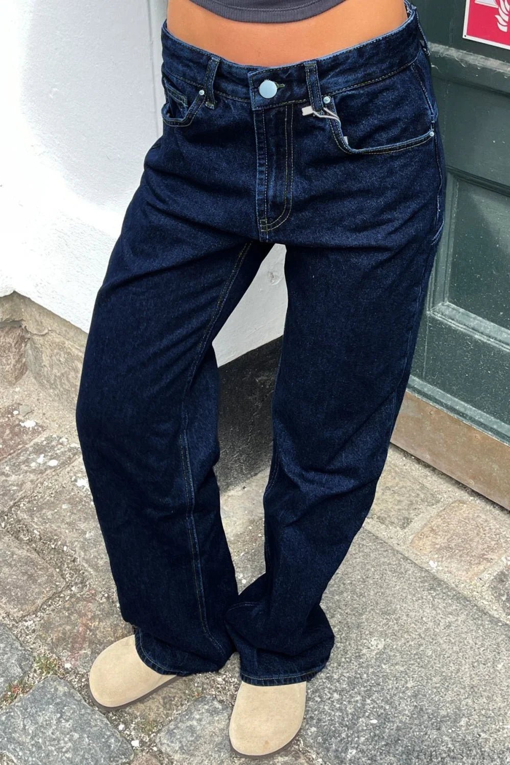 Charlize jeans med stjärnmönster och färgblock