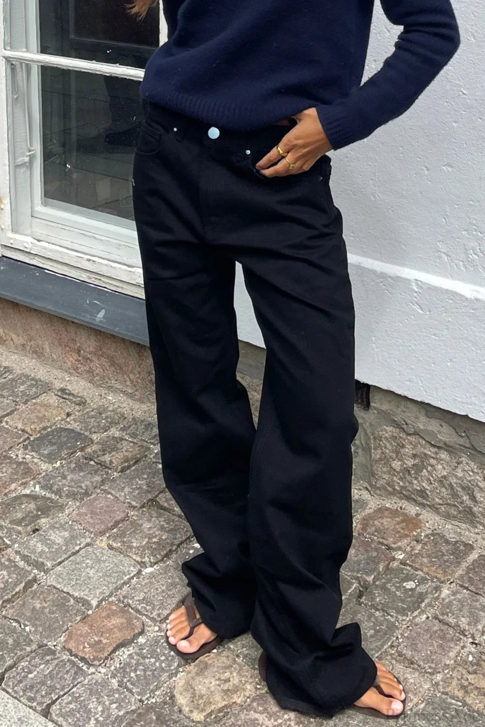 Charlize jeans med stjärnmönster och färgblock
