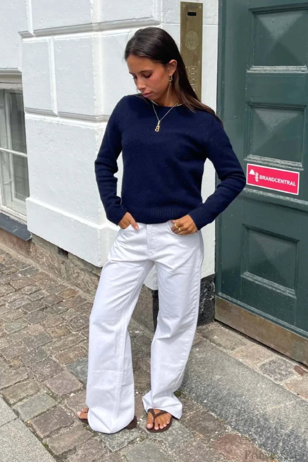 Charlize jeans med stjärnmönster och färgblock