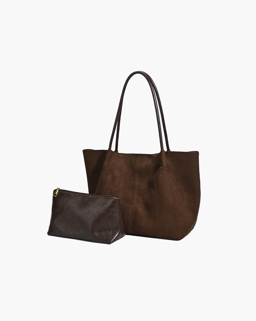 Cheska shoppingväska i mocka med fodral