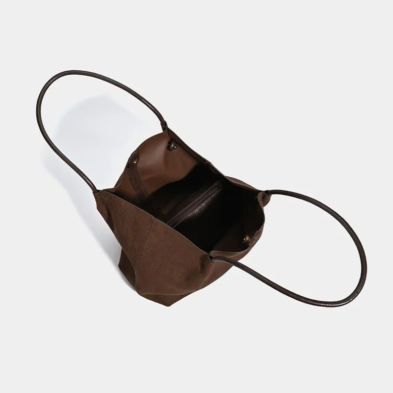 Cheska shoppingväska i mocka med fodral
