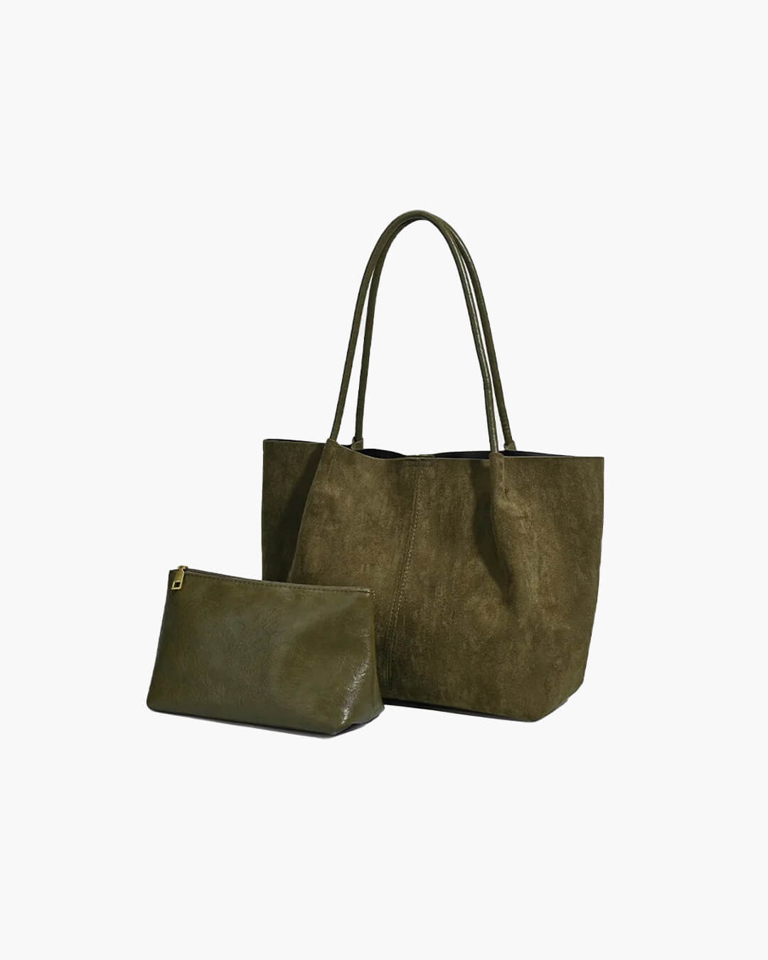 Cheska shoppingväska i mocka med fodral