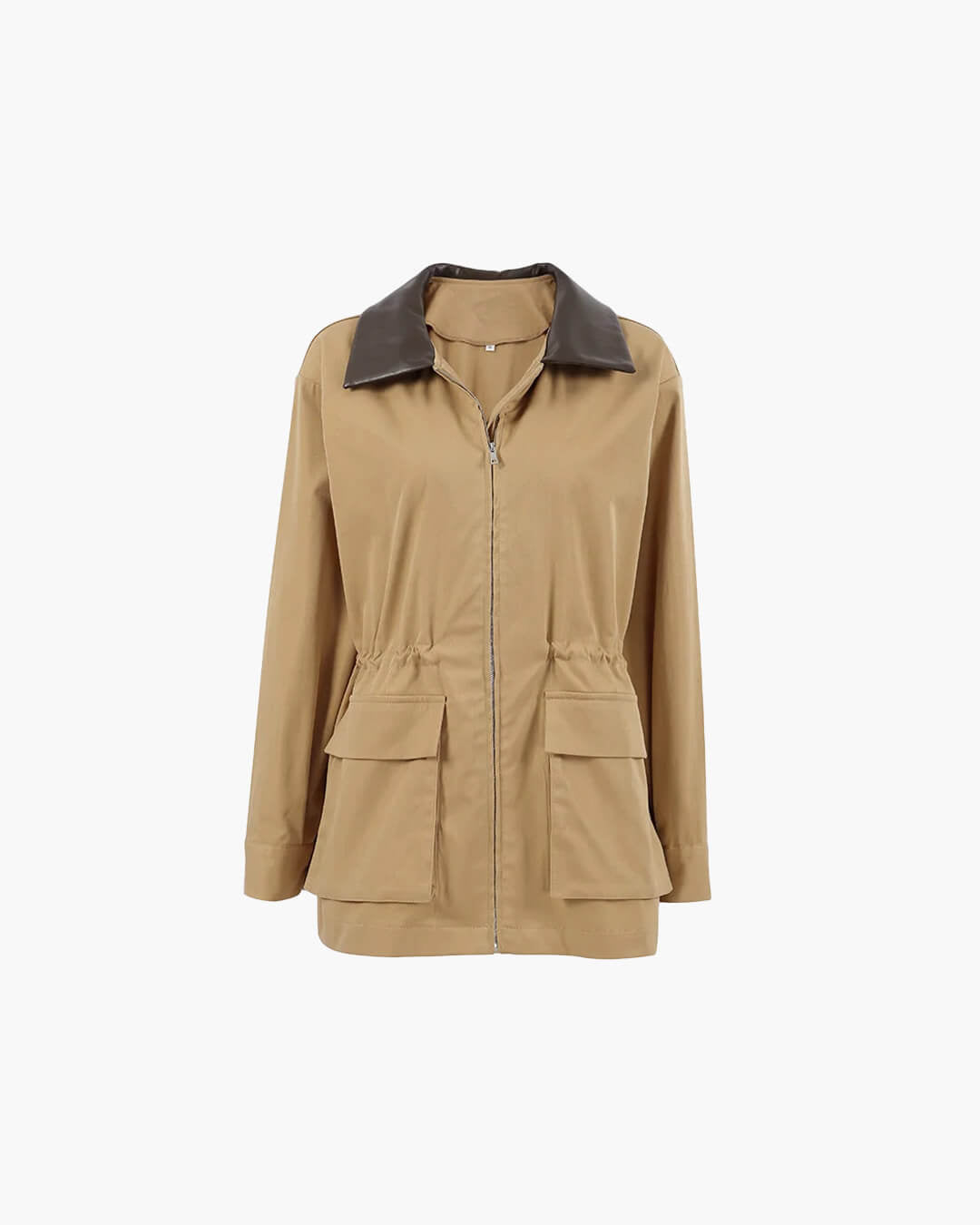 Christina kort trenchcoat med fickor