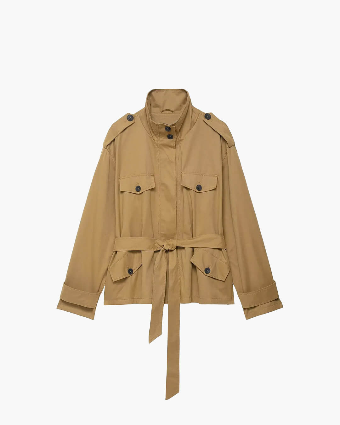 Claire set med kort trenchcoat och skort