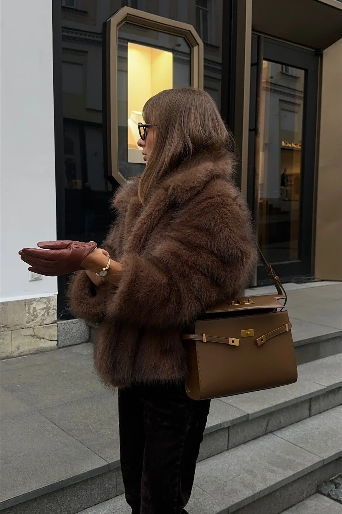 Colette kort fuskpälsjacka