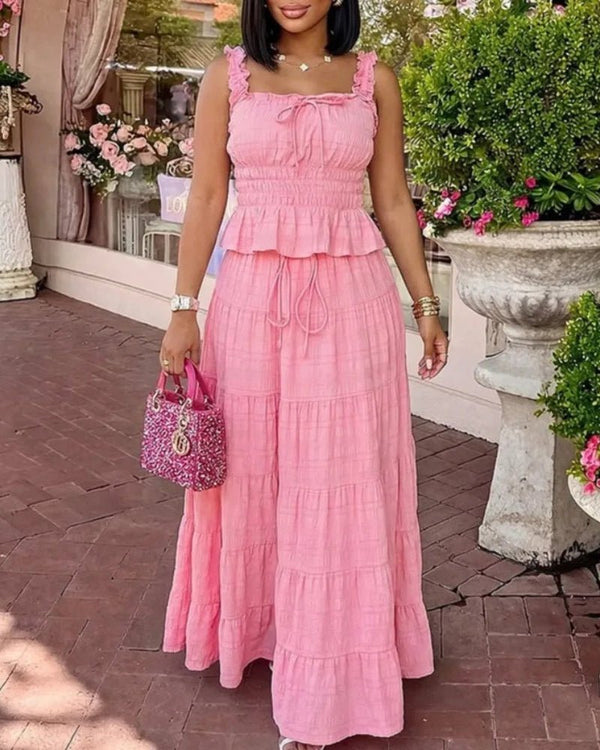 Bianca Boho Two-Piece Ruffle Set