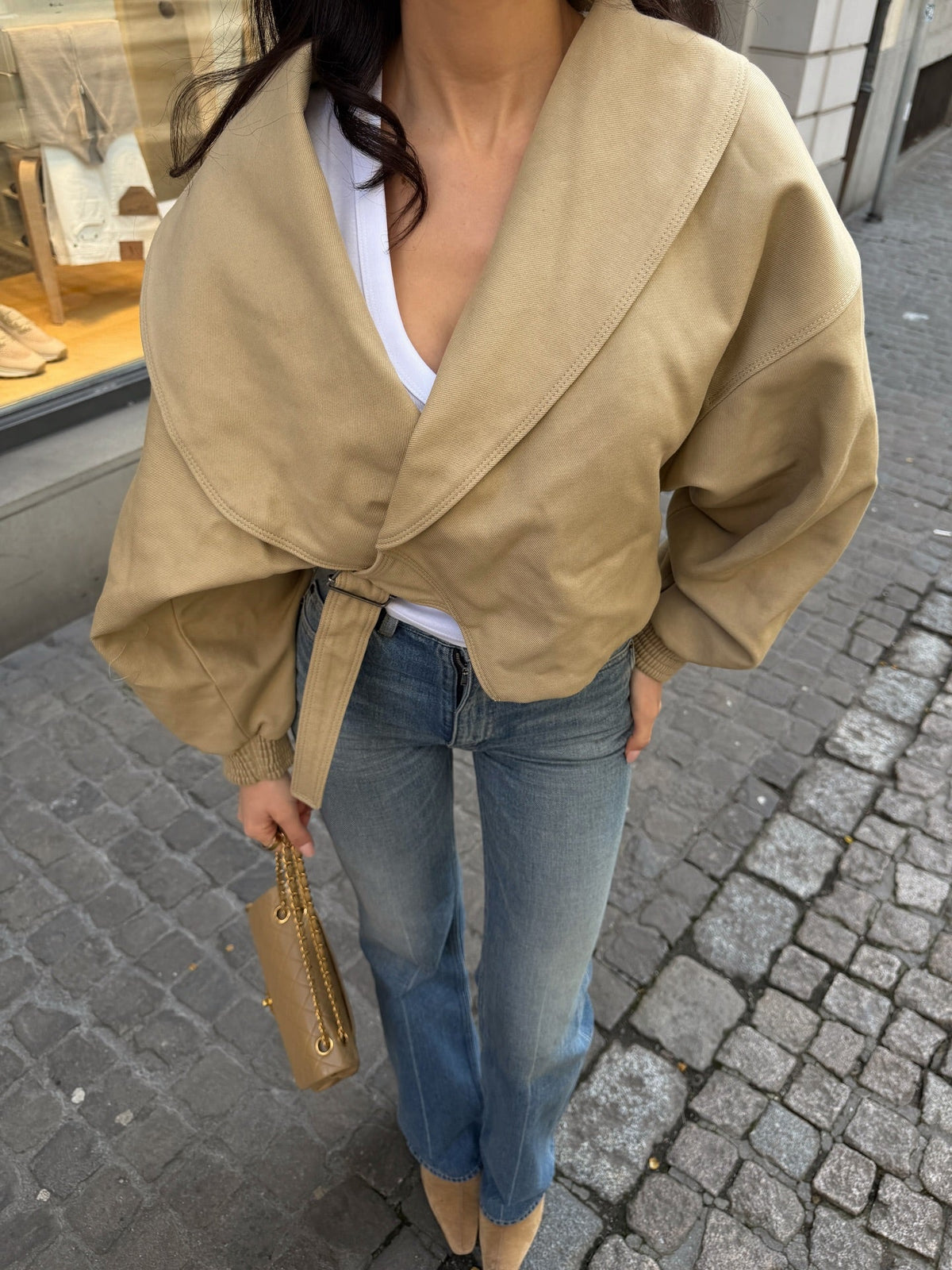 Courtney kappa med slag och elastisk midja