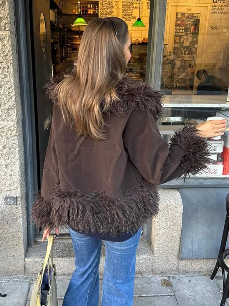 Daisy mjuk kappa i fuskpäls