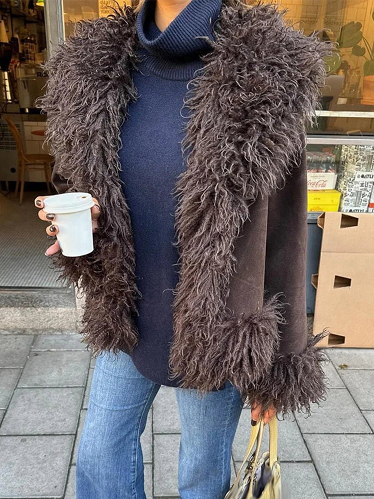 Daisy mjuk kappa i fuskpäls