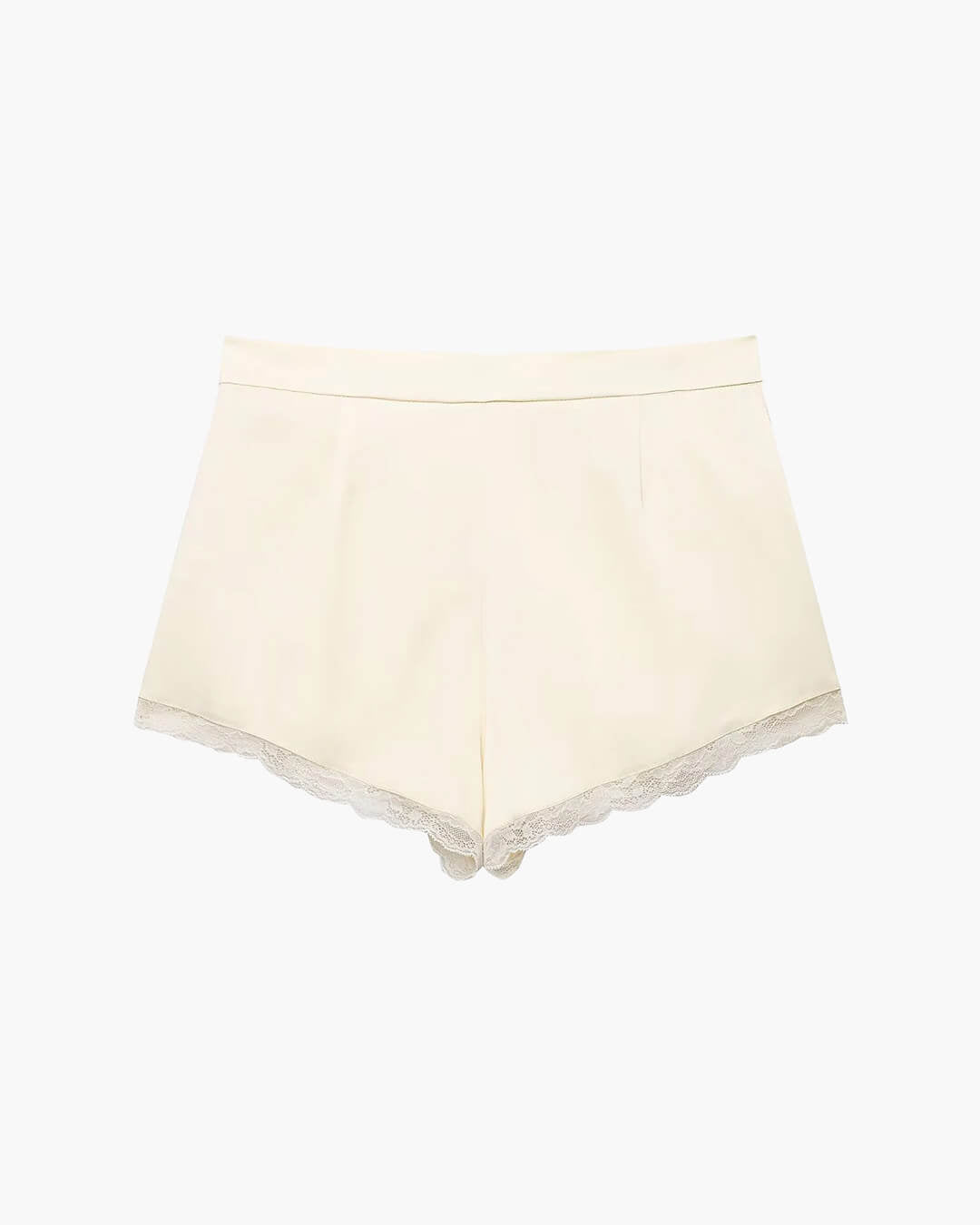 Davina satängminishorts med hög midja