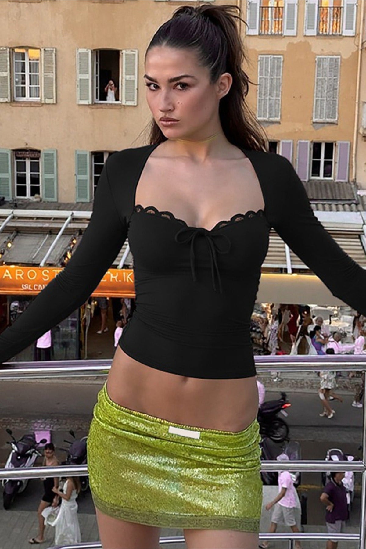 Dayanara Long Sleeve Slim Fit Top