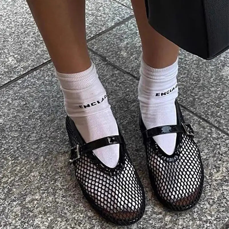 Elena ballerinaskor i mesh