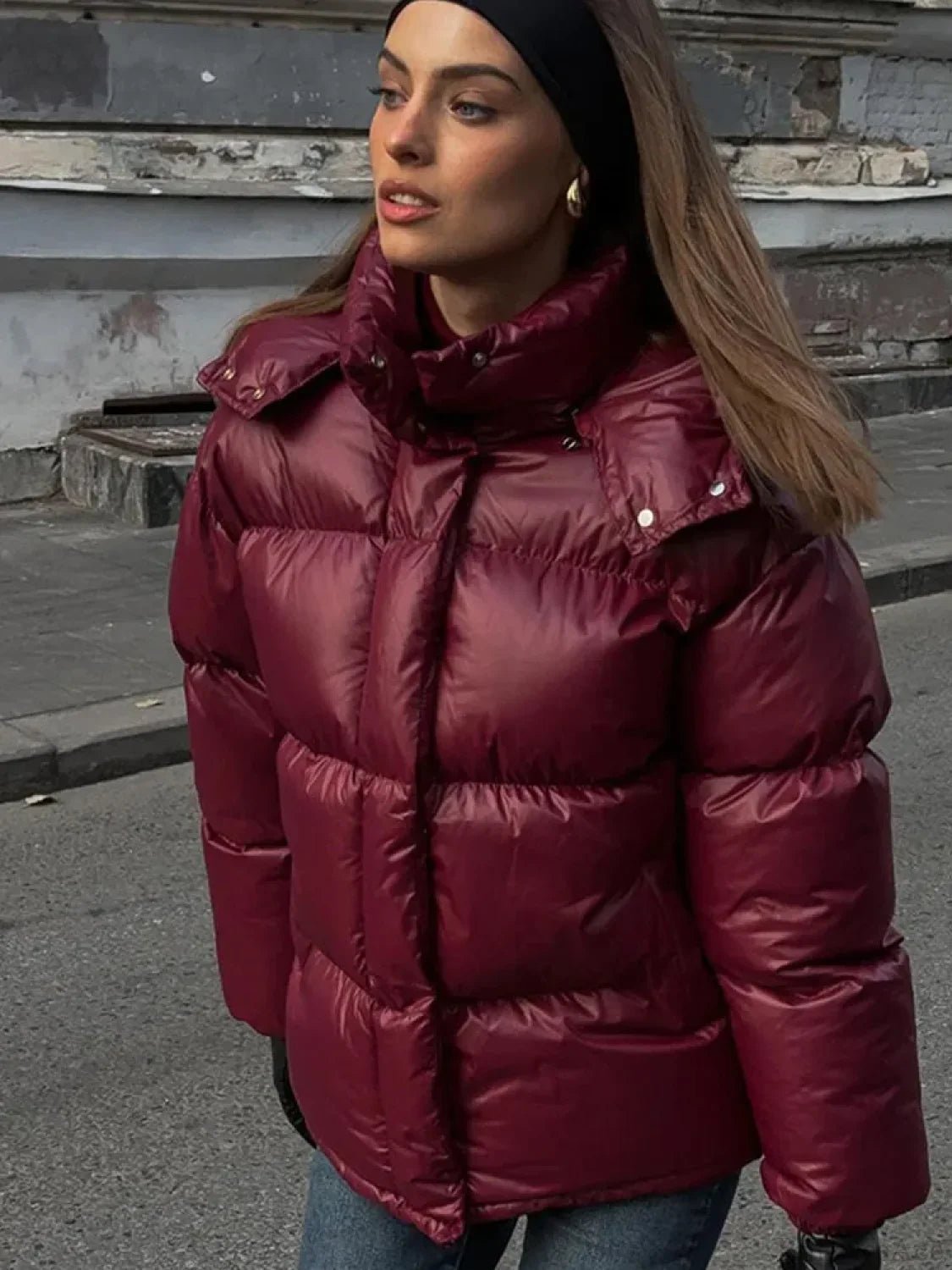Eliza vadderad parkas med huva