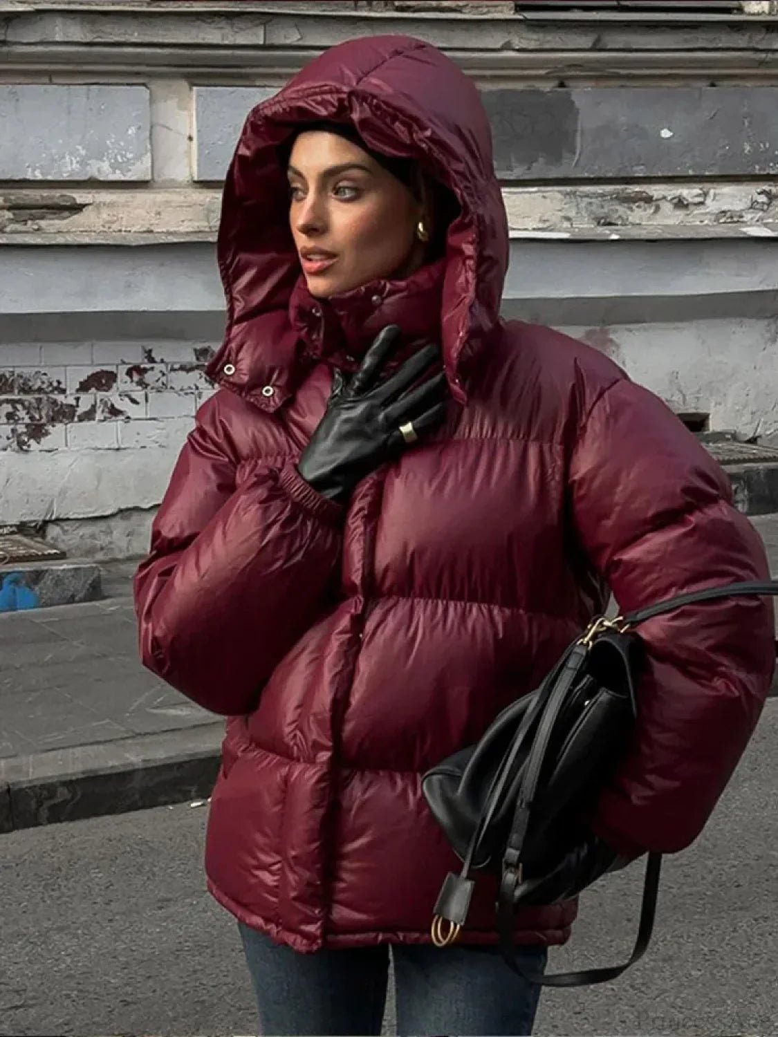 Eliza vadderad parkas med huva