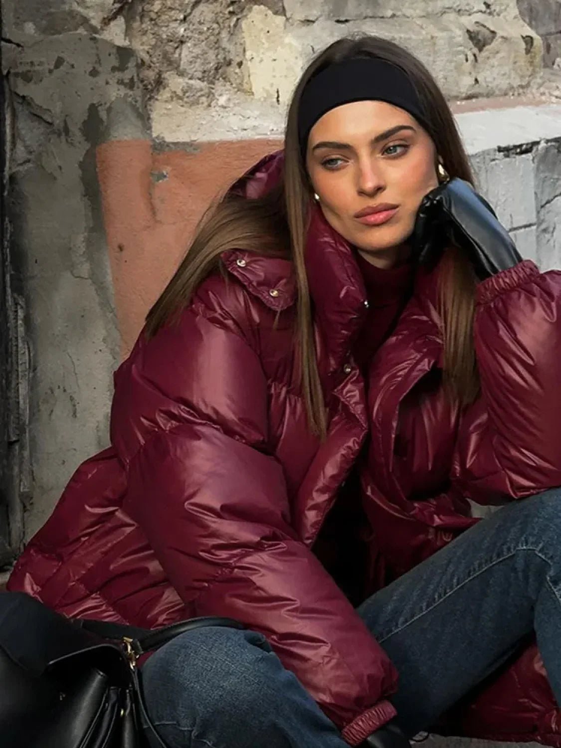 Eliza vadderad parkas med huva