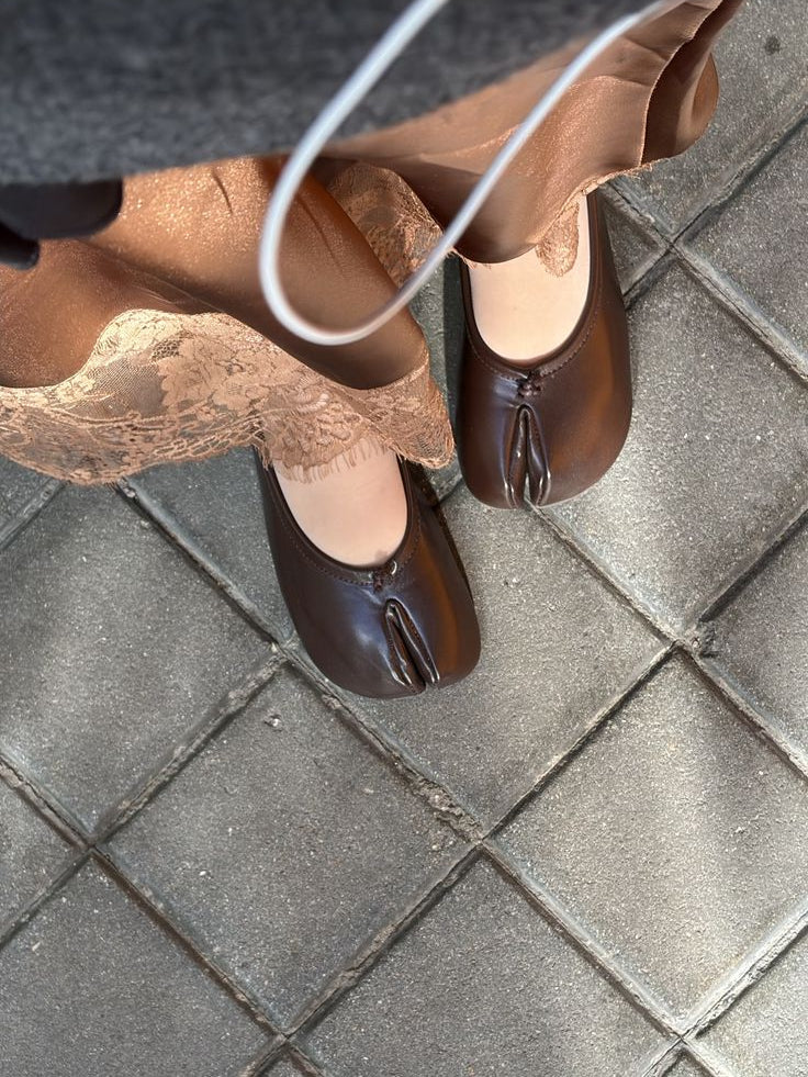 Elizabeth ballerinaskor med delad tå