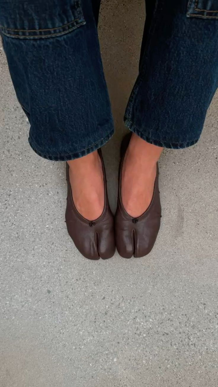 Elizabeth ballerinaskor med delad tå